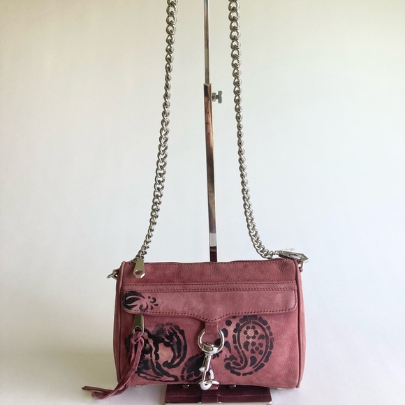 Rebecca Minkoff Dust Pink Genuine Leather Crossbody Shoulder Bag - Picture 2 of 14